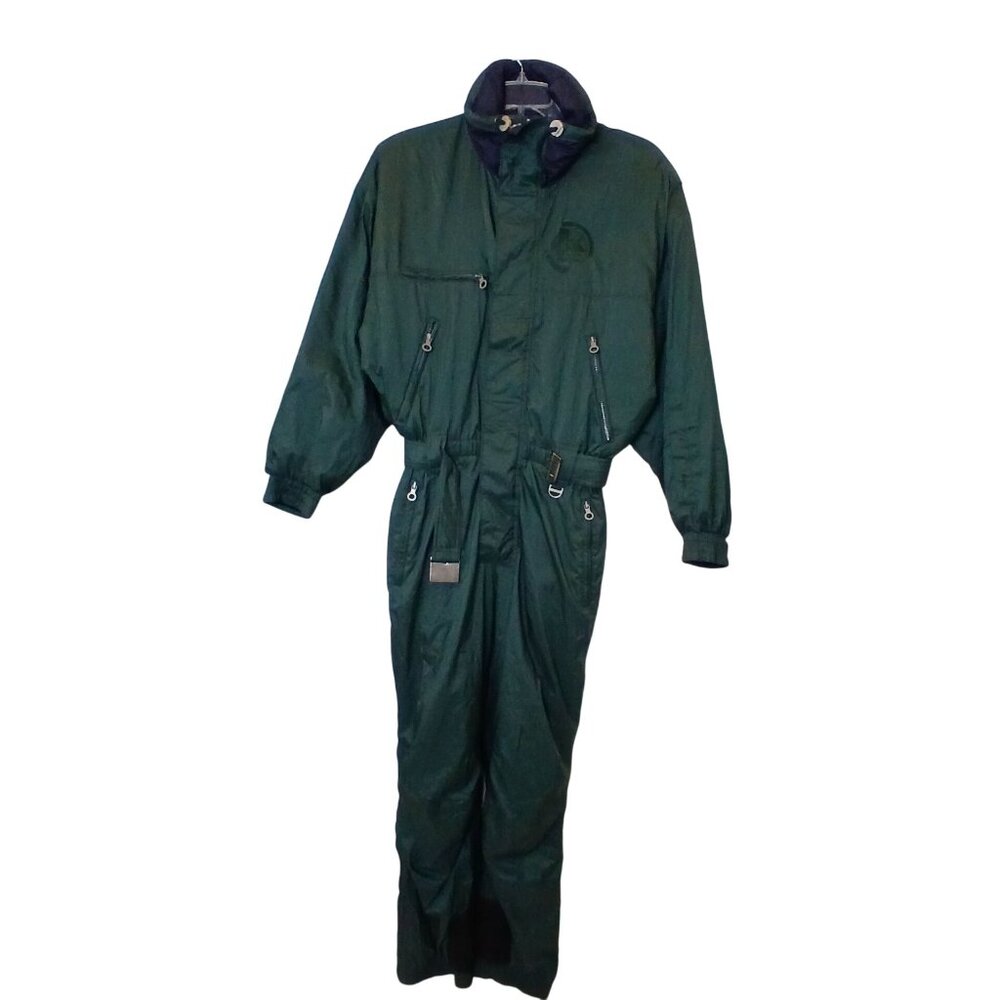 Kaelin Green Entrant GII FullBody Ski Suit Mens Medium Insulated  VTG 80s NOS